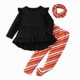 thumbnail image 1 of NOLDARES Toddler Clothes for Baby Girls Cute Print Long Sleeve Sweatshirt Pants Girls Warm Fall Winter Outfits Set(Orange,5-6 Y), 1 of 5