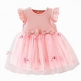 thumbnail image 1 of NOLDARES Toddler Girl Dress Little Girl Clothes Ruffle Sleeveless Floral Striped Summer Spring Casual Dresses(Pink,6-12 Months), 1 of 9
