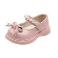 thumbnail image 1 of NOLDARES Toddler Girl Mary Jane Dress Shoes Glitter Flats Shoes Flower for Ballet Wedding(Pink,2 Years), 1 of 6