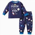 thumbnail image 1 of NOLDARES Toddler Kids Pajamas 2pcs Long Sleeves Pjs Sets Print PJs for Girl Boys Fall Winter Sleepwear(H020-Blue), 1 of 9