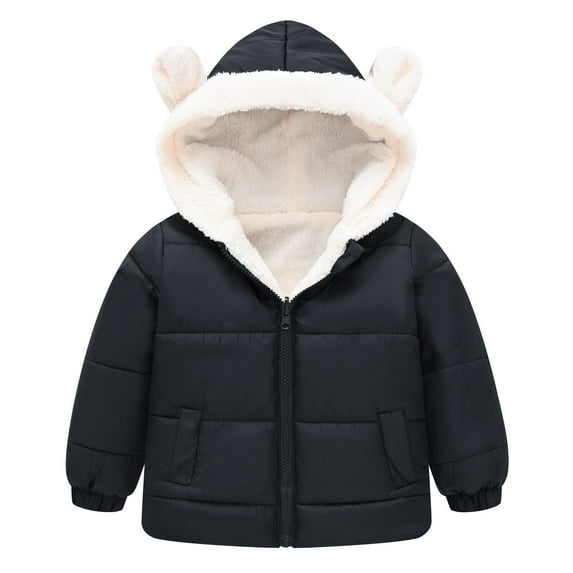 NOLDARES Toddler Winter Coats Lightweight Puffer Jacket for Baby Infant kids(Black,4-5 Years)