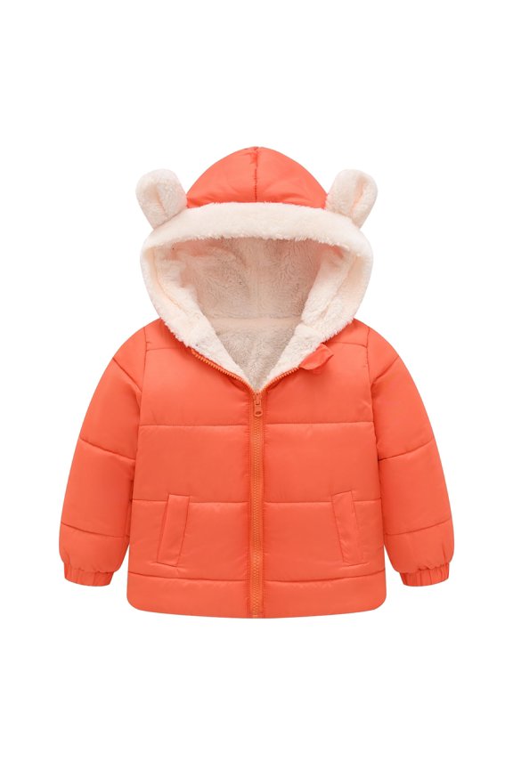 Toddler Winter Coats Lightweight Puffer Jacket for Baby Infant kids(Orange,4-5 Years)