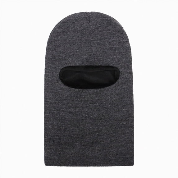 NOLDARES Toddler Winter Hat Baby Balaclava 2 in 1,Fleece Lined Knitted Beanie with Face Mask for Boys Girls(K126-Dark Gray)