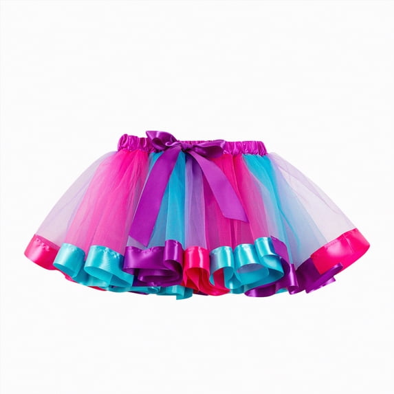 NOLDARES Tutu Skirt Girls Elastic Ballet Dance Skirts Layers Tulle Tutu for Toddler Kid Children 1-9 Years(Hot Pink,2-4 Years)