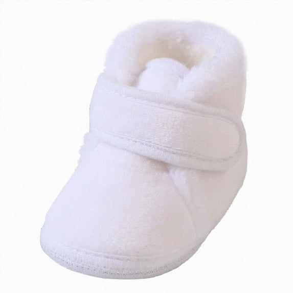 NOLDARES Unisex-Baby Cozy Fleece BootiesSlipper Sock(White,4.5)