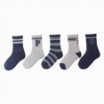 thumbnail image 1 of NOLDARES Unisex Kids Toddler Calf Socks, Thick Warm for Boys Girls Winter Outdoor & Cold Home Floors 5-Pairs, 1 of 9