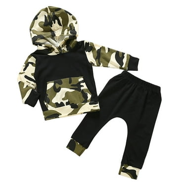 NOLDARES Winter Clothes for Boys Baby Boys Toddler Camouflage Hooded Tops + Long Pants 2Pcs Outfits Clothes Set