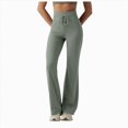 thumbnail image 1 of NOLDARES Women’s Flare Leggings High Waisted Bootcut Yoga Pants Tummy Control Seamless Flared Bell Bottom Workout Gym Pants(L040-Grey), 1 of 8