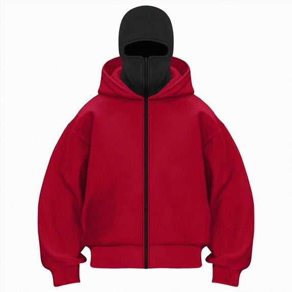 NOLDARES Women's Full Zip Up Hoodie Long Sleeve Hooded Sweatshirts Pockets Jacket Coat for Women(Red,XL)