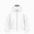 thumbnail image 1 of NOLDARES Women's Full Zip Up Hoodie Long Sleeve Hooded Sweatshirts Pockets Jacket Coat for Women(White,XXL), 1 of 4