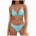 thumbnail image 1 of NOLDARES Women's Ribbed Bikini Sets Scoop Neck Cheeky Swimsuit Two Piece Bathing Suit(Light Green,XS), 1 of 7