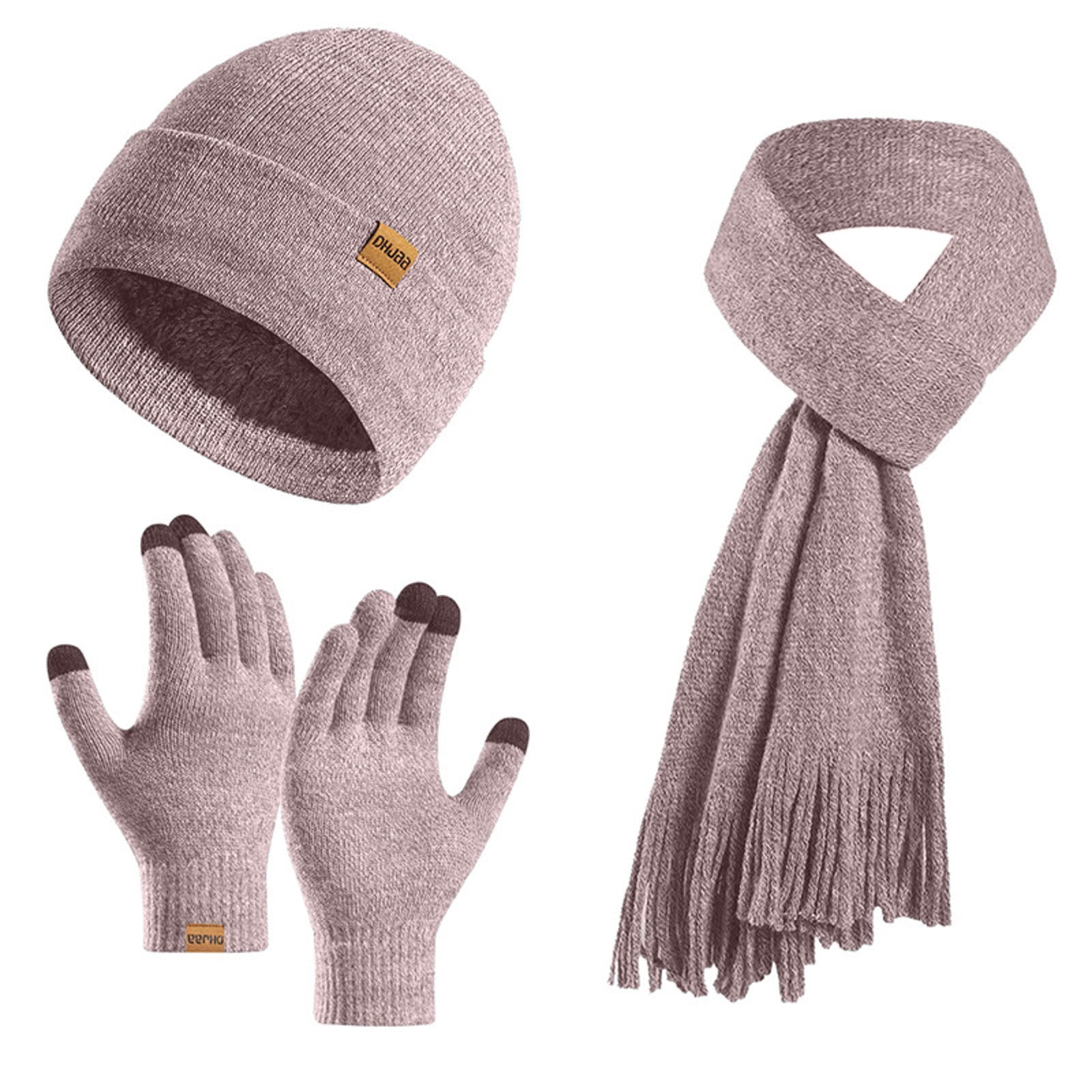 Winter Beanie Scarf Gloves Set Fleece Lined Touchscreen One Size NOLDARES Womens Beanie Hat Scarf Gloves Set, Fleece Lined  main image 2