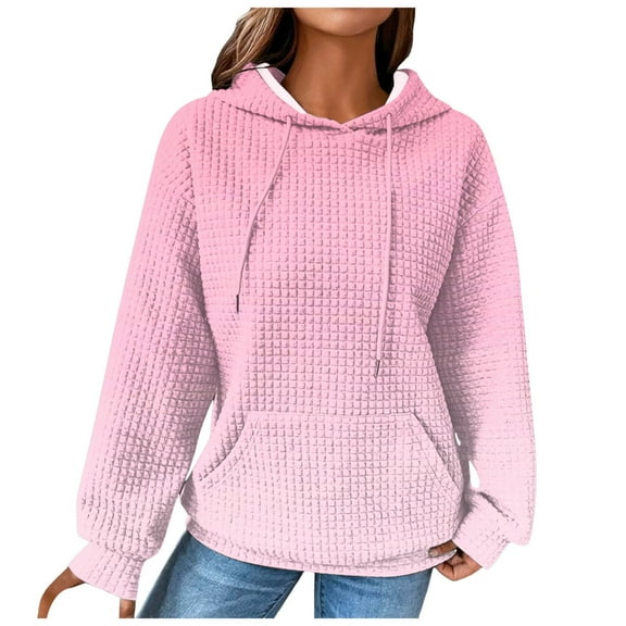 NOLDARES Womens Oversized Hoodies Fleece Sweatshirts Long Sleeve Sweaters Pullover Fall Winter Outfits(Light Pink,XL)