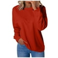 thumbnail image 1 of NOLDARES Womens Oversized Fashion Crewneck Sweatshirts Long Sleeve Casual Pullover Sweatshirt Tops(Red,S), 1 of 4