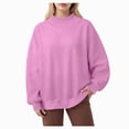 thumbnail image 1 of NOLDARES Womens Oversized Sweatshirts Mock Neck Pullover Long Sleeve Tops Fall Fashion Outfits Clothes,Pink,L, 1 of 4