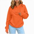 thumbnail image 1 of NOLDARES Womens Pet Pouch Hoodies with Kangaroo Pocket Oversized Trendy Sweatshirts Outside Kitten Puppy Carrier Holder Sweatshirts Cat Hoodie with Pouch(Q308-Orange), 1 of 9