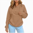 thumbnail image 1 of NOLDARES Womens Pet Pouch Hoodies with Kangaroo Pocket Oversized Trendy Sweatshirts Outside Kitten Puppy Carrier Holder Sweatshirts Cat Hoodie with Pouch(Q308-Khaki), 1 of 9