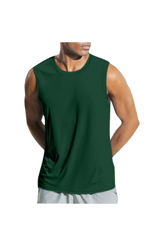 Workout Tank Tops for Men Quick Dry Tanks Bodybuilding Sleeveless Shirts(AG,XXXXL)