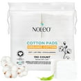 thumbnail image 1 of NOLEO Organic 100% Cotton 150 Count Large and Pressed Cotton Pads For Sensitive Skin Makeup Removal and Baby Wipes, 1 of 9
