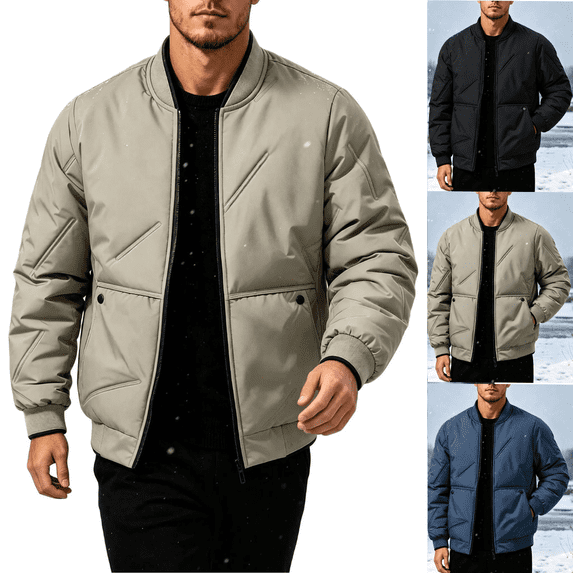 Maintenance Color Work NOLVAREN Big and Tall Men's Bomber Jacket, Wind-Resistant Full Zip ...