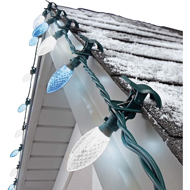 NOMA C9 LED Quick Clip Christmas Lights Builtin ClipOn String