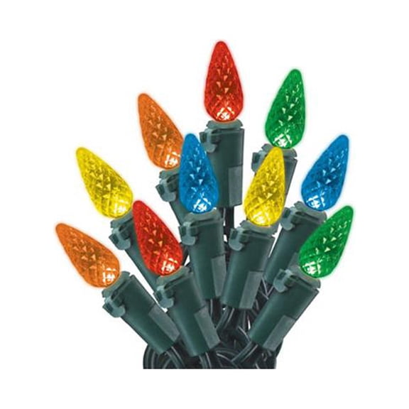 NOMA/INLITEN-IMPORT Christmas LED Light Set, C6, Multi, 200-Ct. Spool 47941-88A