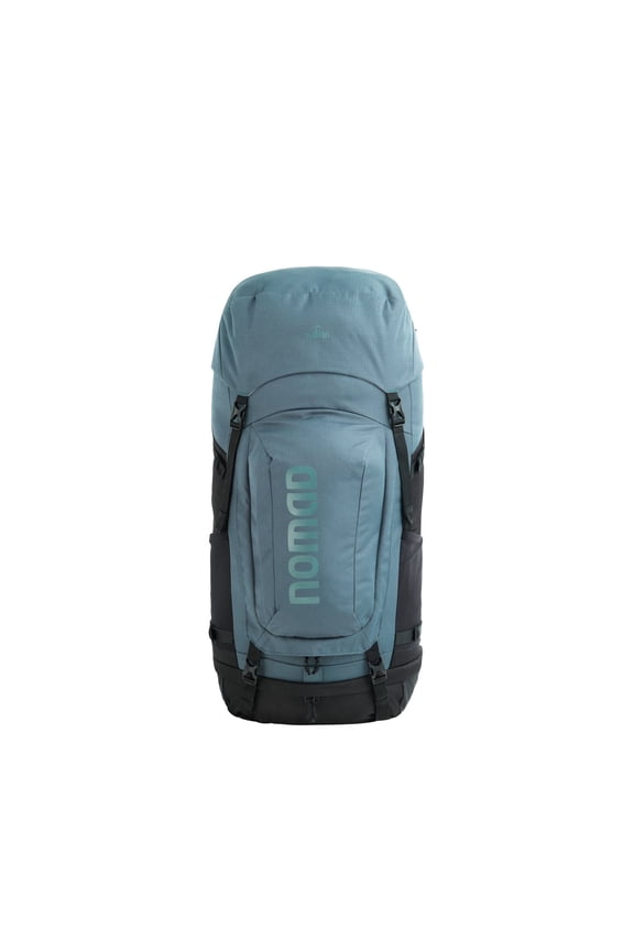 Batura Premium 55L Hiking Backpack, Lightweight Travel & Camping Rucksack with Rain Cover, Steel Blue