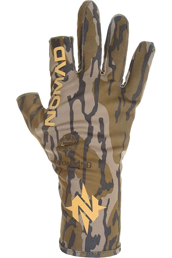 Gloves Nomad Nomad Fingerless Turkey Glove Mossy Oak Bottomland L/XL Buy At Cross Toss Trading