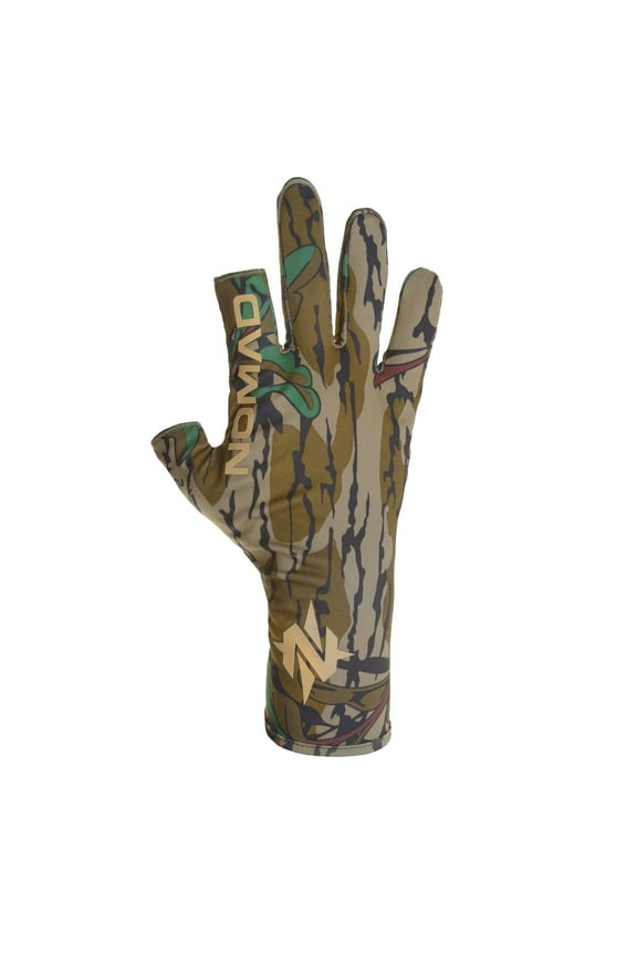 Fingerless Hunting Gloves, Mossy Oak Camo Mossy Oak Green Leaf L/XL