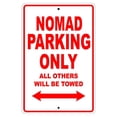 thumbnail image 1 of NOMAD Parking Only All Others Will Be Towed Motorcycle Bike Super Bike Chopper Novelty Garage Aluminum 8"x12" Sign Plate, 1 of 1