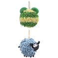 thumbnail image 1 of NOMADIC NOOK 2 Pack Chenille Fuzzy Ball Bathroom Hand Towels, Sheep Shape Absorbent Fast Drying Towels 7" x 7" Green/Blue, 1 of 4