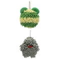 thumbnail image 1 of NOMADIC NOOK 2 Pack Chenille Hand Towels Cute Decorative Hand Drying Hanging Ball Towels 7" x 7" Grey-2/Green, 1 of 4