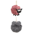 thumbnail image 1 of NOMADIC NOOK 2 Pack Cute Decorative Hanging Hand Towel, Funny Sheep Shape Fast Drying Hanging Hand Towels 7" x 7" Dark Grey/Purple, 1 of 4