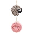 thumbnail image 1 of NOMADIC NOOK 2 Pack Cute Decorative Hanging Hand Towel, Funny Sheep Shape Fast Drying Hanging Hand Towels 7" x 7" Pink/Grey, 1 of 4