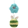 thumbnail image 1 of NOMADIC NOOK 2 Pack Fluffy Chenille Ball Hand Towels Rabbit Shape Cute Soft Absorbent Hanging Ball Towels 7" x 7" Green, 1 of 4