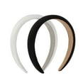 thumbnail image 1 of NOMADIC NOOK 2 Pc Classic Elegant Satin Sponge Headband for Women for Girls 6.30"x5.91" White&Black, 1 of 4