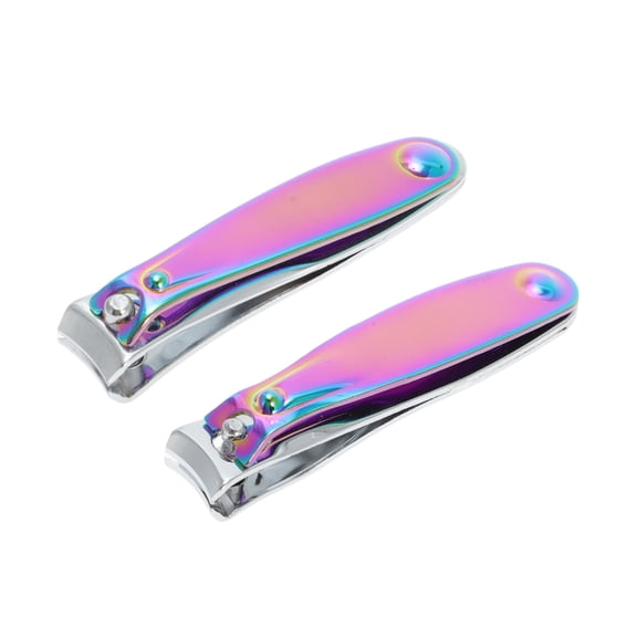 NOMADIC NOOK 2 Pcs Durable Portable Nail Clippers Purple