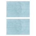 thumbnail image 1 of NOMADIC NOOK 2 Pcs Solid Bathroom Rug, Soft Plush Bath Mat Blue 16" x 24", 1 of 6