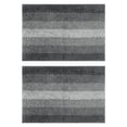 thumbnail image 1 of NOMADIC NOOK 2 Pcs Striped Bath Mat Absorb Non-Slip Bathroom Rugs for Bathroom Black 20" x 32", 1 of 6