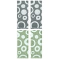 thumbnail image 1 of NOMADIC NOOK 4 Pack Cute Round Geometric Pattern Hand Towels, 100% Cotton Soft Comfortable Highly Absorbent Green/Grey 14" x 28", 1 of 5