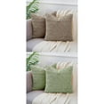 thumbnail image 1 of NOMADIC NOOK 4 Pcs Short Plush Throw Pillow Covers Decorative Cushion Covers for Sofa Light Green/Camel 18" x 18", 1 of 6