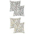 thumbnail image 1 of NOMADIC NOOK 4Pcs Floral Pattern Throw Pillow Cover Set Soft Cozy Pillow Covers Yellow Flower/Blue Flower 18" x 18", 1 of 6