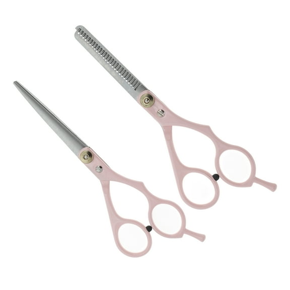 NOMADIC NOOK Flat Shears Hair Cutting Scissors Pink 2 Pcs