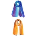 thumbnail image 1 of INSPIRE CHIC Women's Scarf Chiffon Silky Gradient Color Lightweight Long Wrap Shawl Royal Blue, 1 of 6