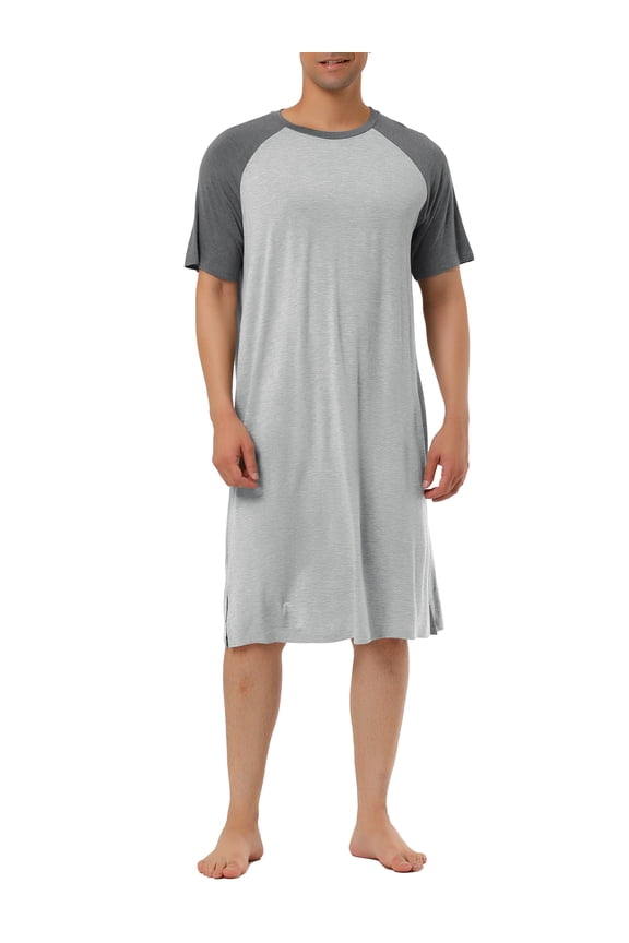 Men's Comfortable Soft Short Sleeves Sleeping Nightwear 2 Pack