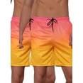 thumbnail image 1 of NOMADIC NOOK Men's Contrast Color Summer Beach Colorful Swimwear Shorts 2 Pack, 1 of 5