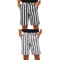 thumbnail image 1 of NOMADIC NOOK Men's Flat Front Summer Chino Striped Dress Shorts 2 Packs, 1 of 5