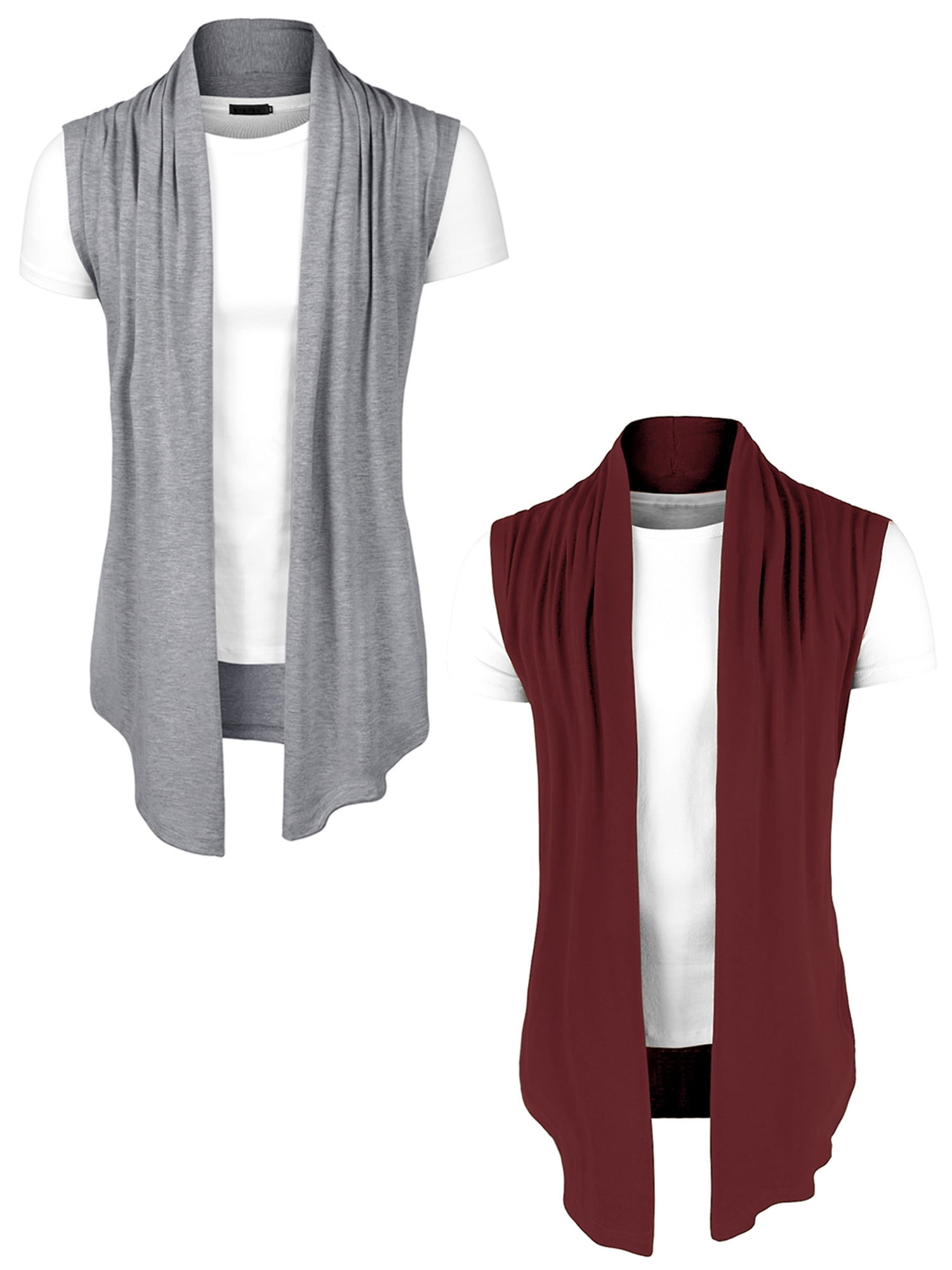 Sleeveless raw hem cardigan main image 0