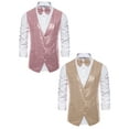 thumbnail image 1 of NOMADIC NOOK Men's Shiny Sleeveless Sequin Suit Vest with Bow Tie 2 Pack, 1 of 6
