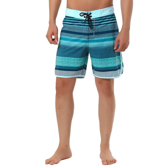 NOMADIC NOOK Men's Shorts Swim Shorts Drawstring Waist Summer Board Shorts 2 Pack